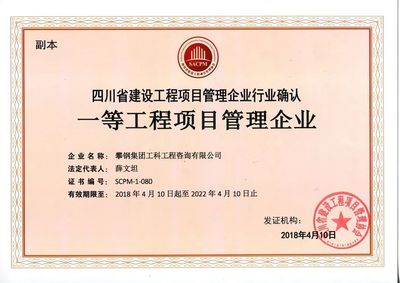 攀钢这家企业跻身四川省工程咨询行业第一梯队