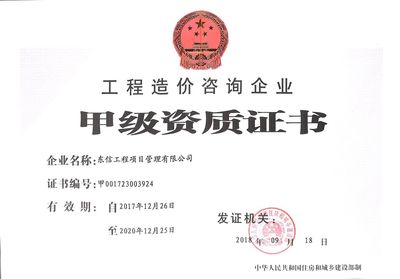 东信工程项目管理太原分公司--公司资质